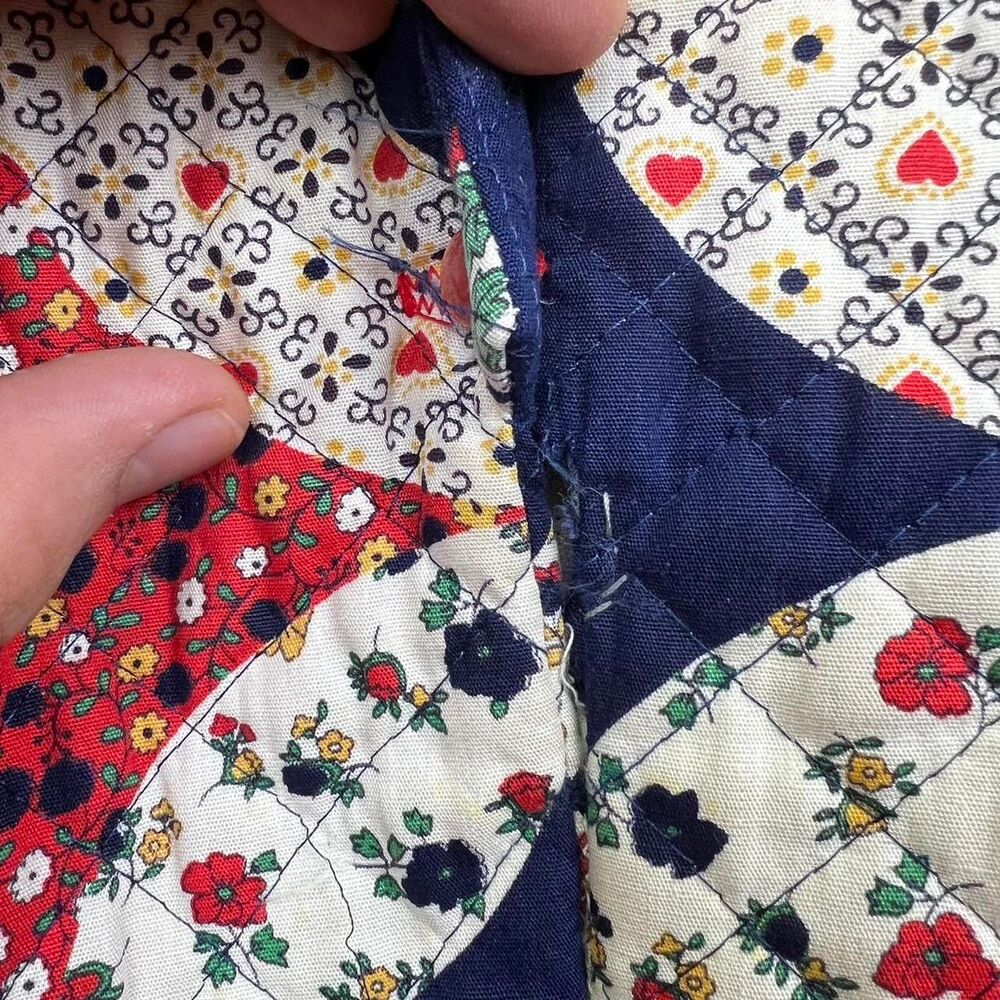 Vintage Nancy Bee Patchwork Pinafore Antique Quil… - image 5